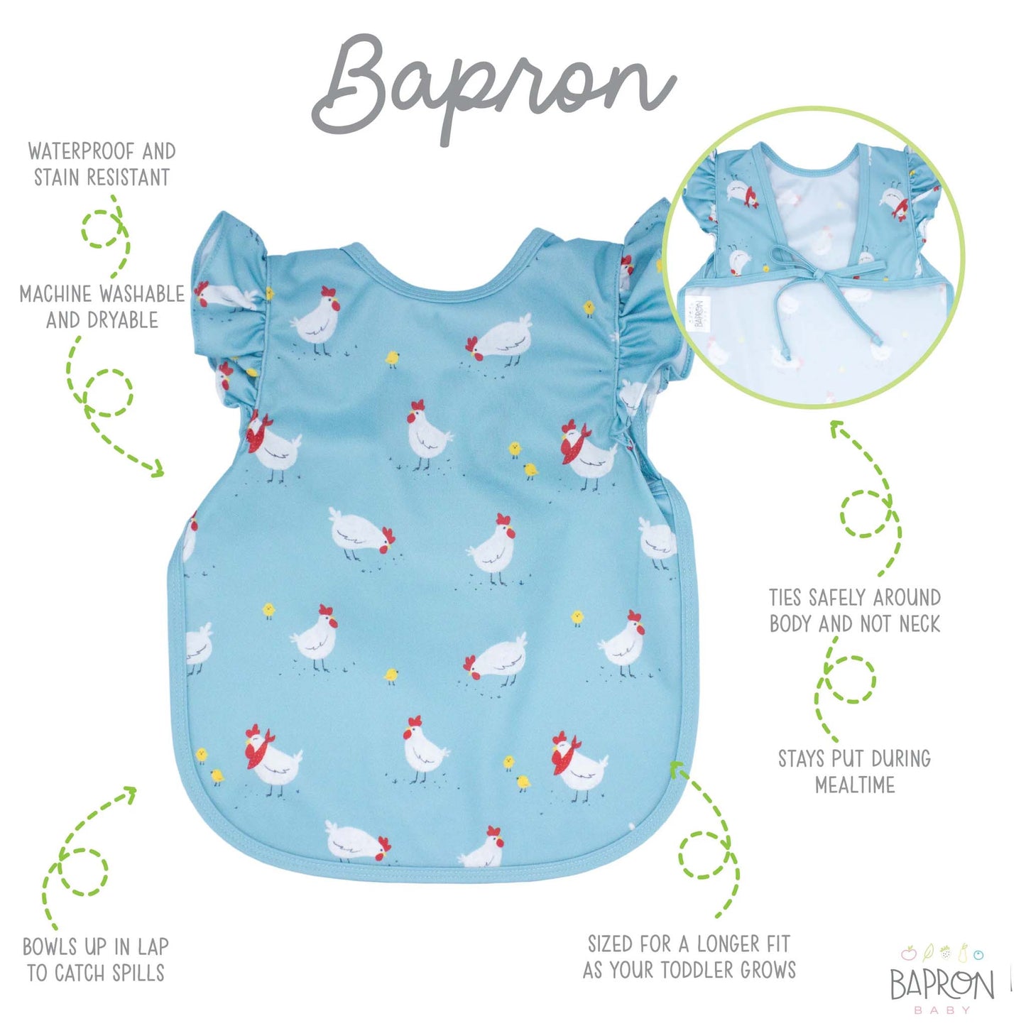 BapronBaby Toddler Bib (6m+) Hip Mommies