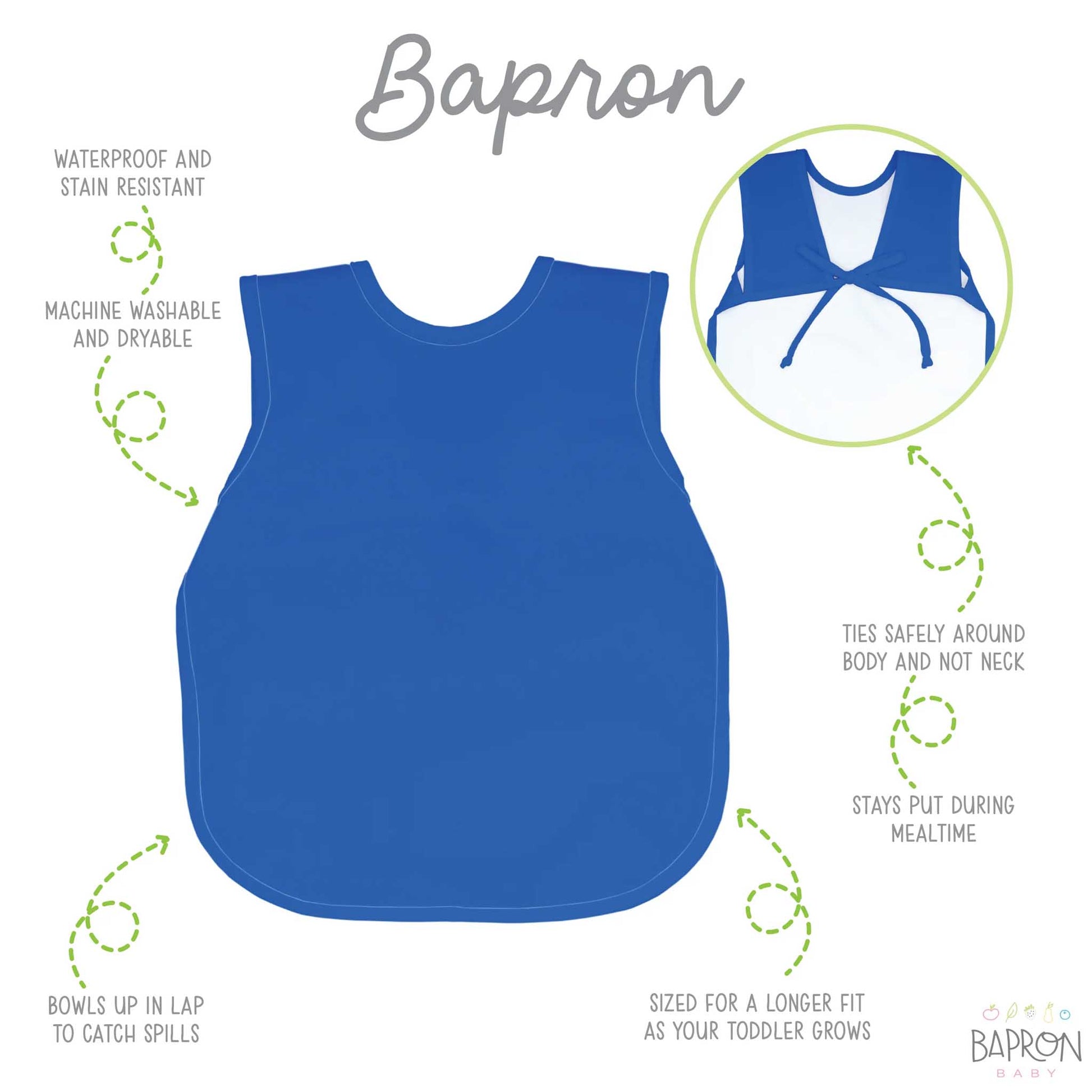 BapronBaby Toddler Bib (6m-3T): Minimalist Solid Colours | Canada Bibs Hip Mommies