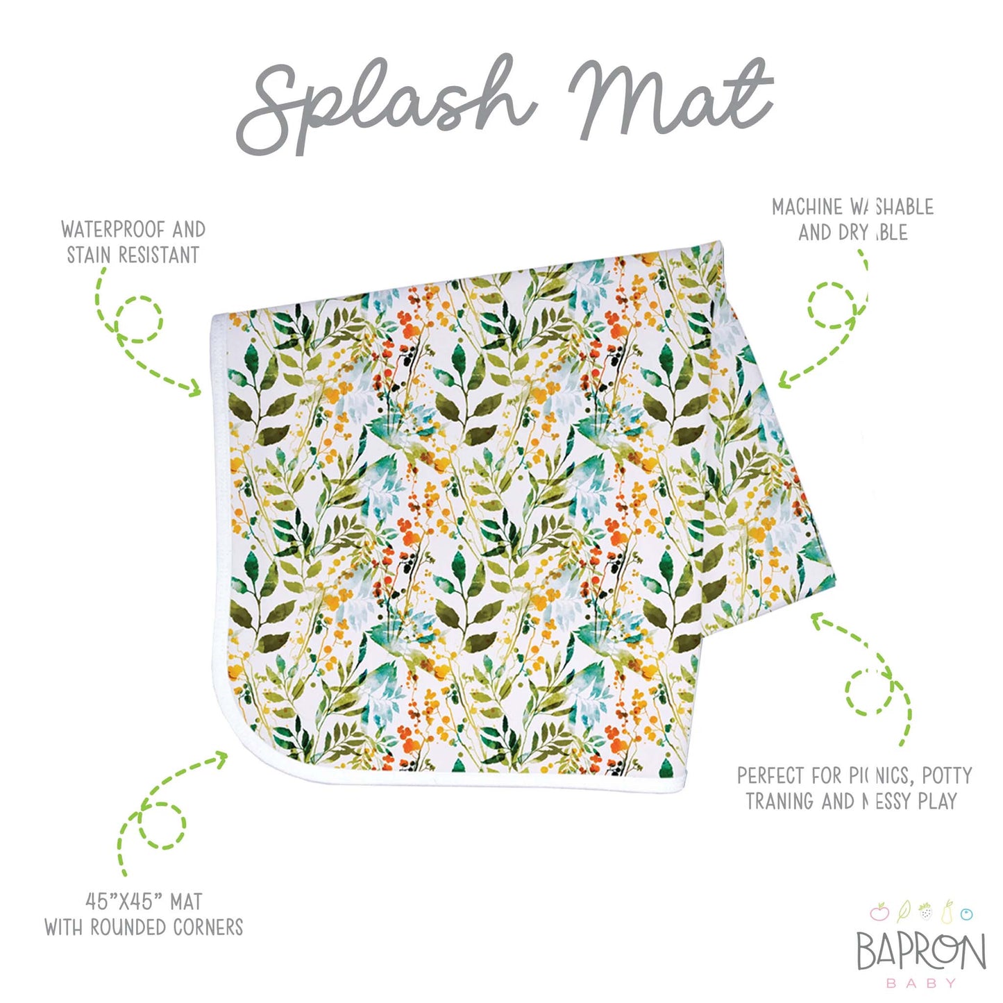 BapronBaby Highchair Splash Mat: Waterproof, Easy to Clean | Canada Feeding Hip Mommies