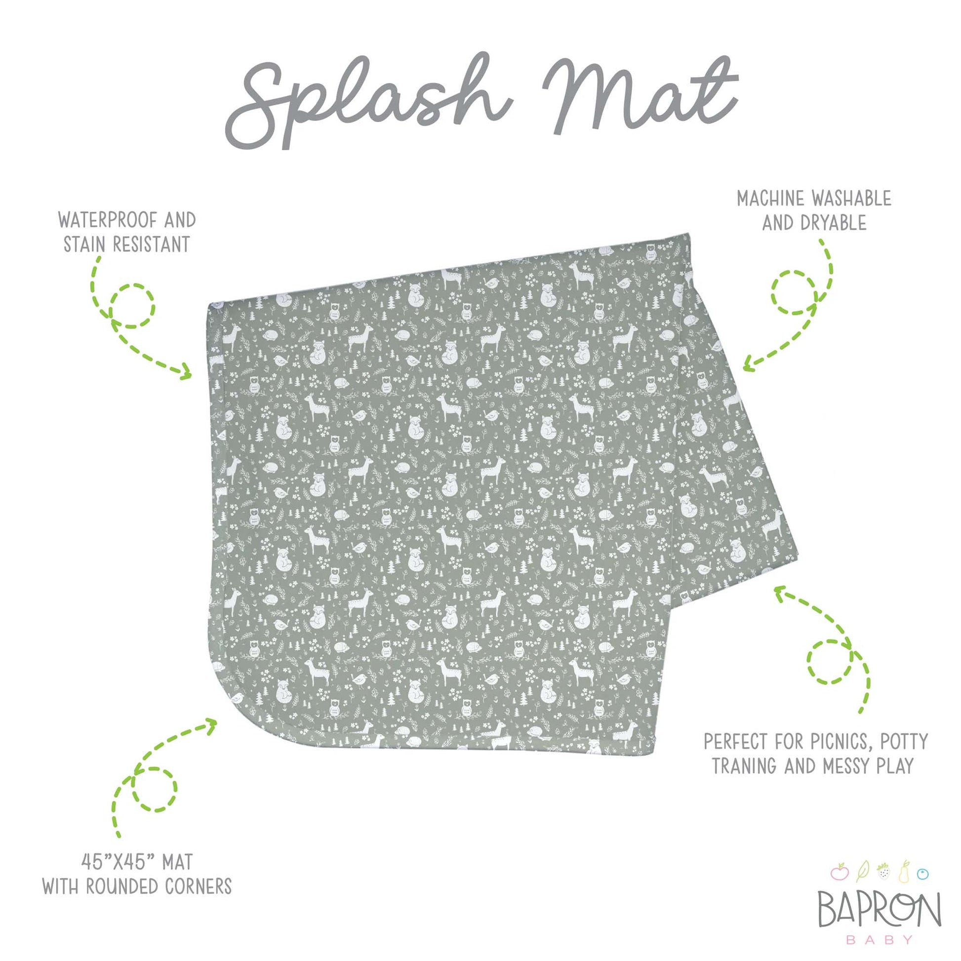 BapronBaby Highchair Splash Mat: Waterproof, Easy to Clean | Canada Feeding Hip Mommies