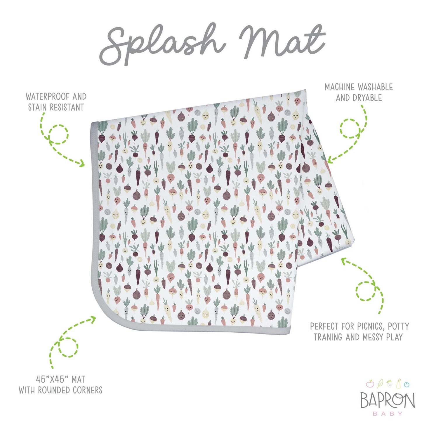 BapronBaby Highchair Splash Mat: Waterproof, Easy to Clean | Canada Feeding Hip Mommies