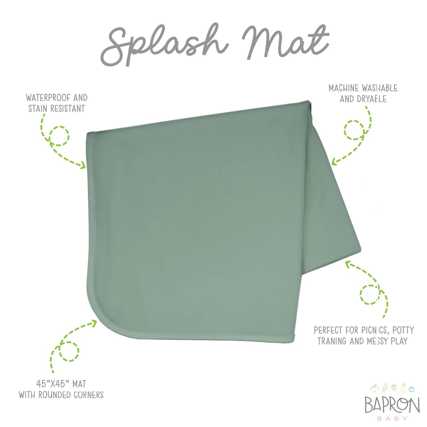 BapronBaby Highchair Splash Mat: Waterproof, Easy to Clean | Canada Feeding Hip Mommies