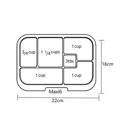 Munchbox Maxi 6-Compartment Lunchbox | Leakproof, EcoFriendly | Canada Feeding Hip Mommies