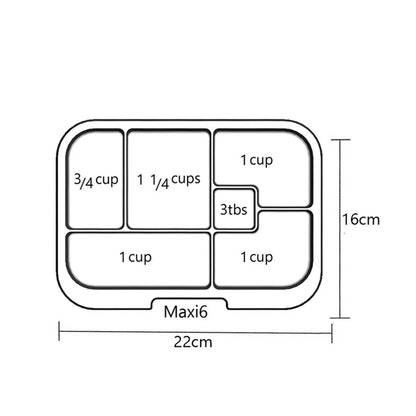 Munchbox Maxi 6-Compartment Lunchbox | Leakproof, EcoFriendly | Canada Feeding Hip Mommies