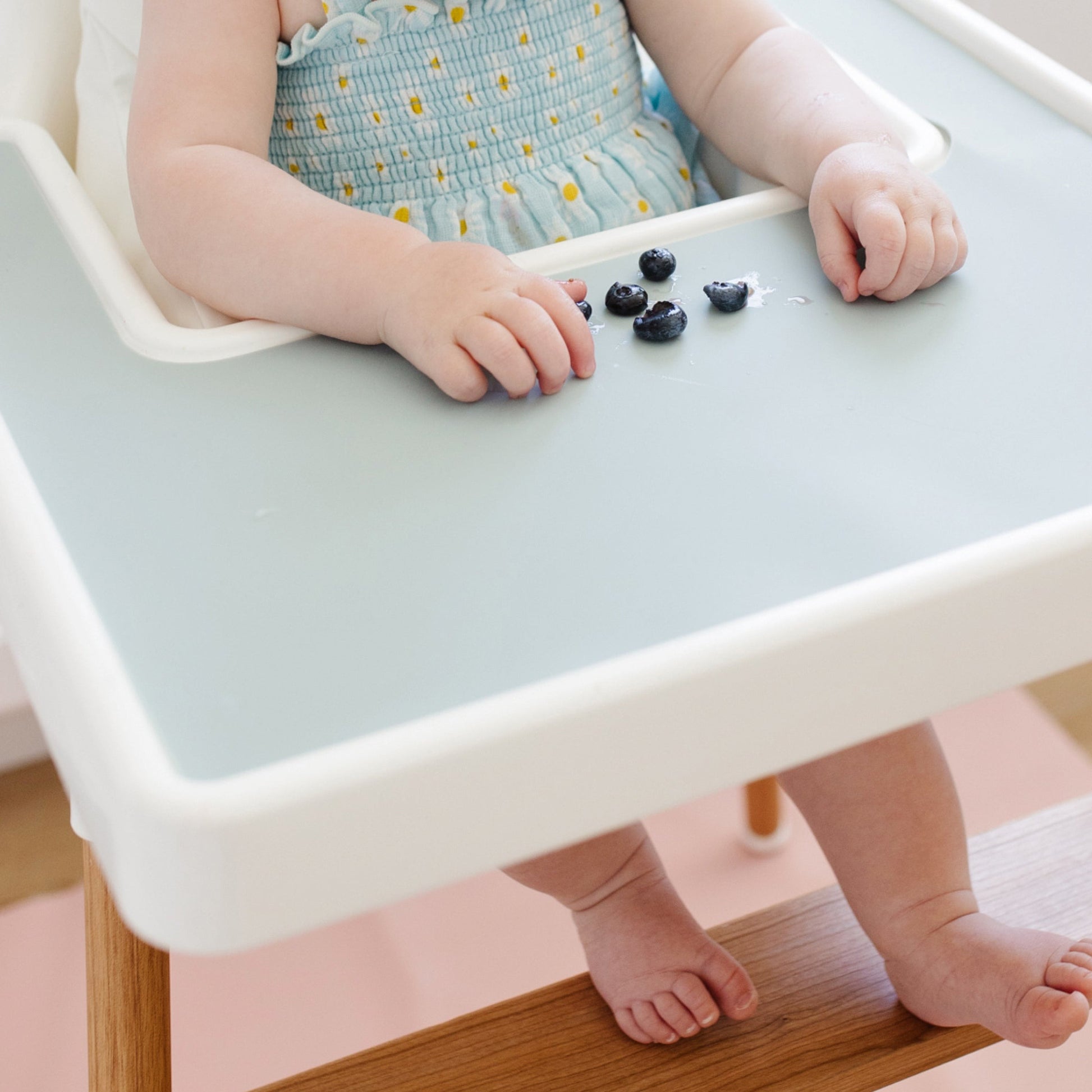 CLEARANCE Canada | Yeah Baby Goods High Chair Placemat - Vintage Blue Highchair Accessory Hip Mommies