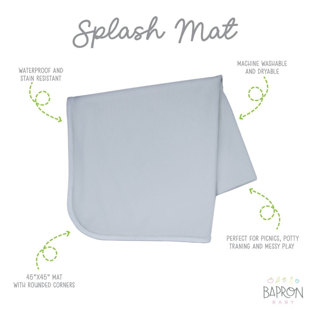 BapronBaby Splash Mat - Minimalist Light Grey Hip Mommies