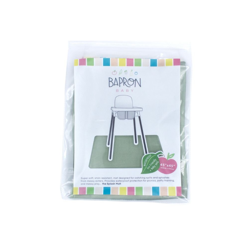 BapronBaby Splash Mat - Minimalist Sage Hip Mommies