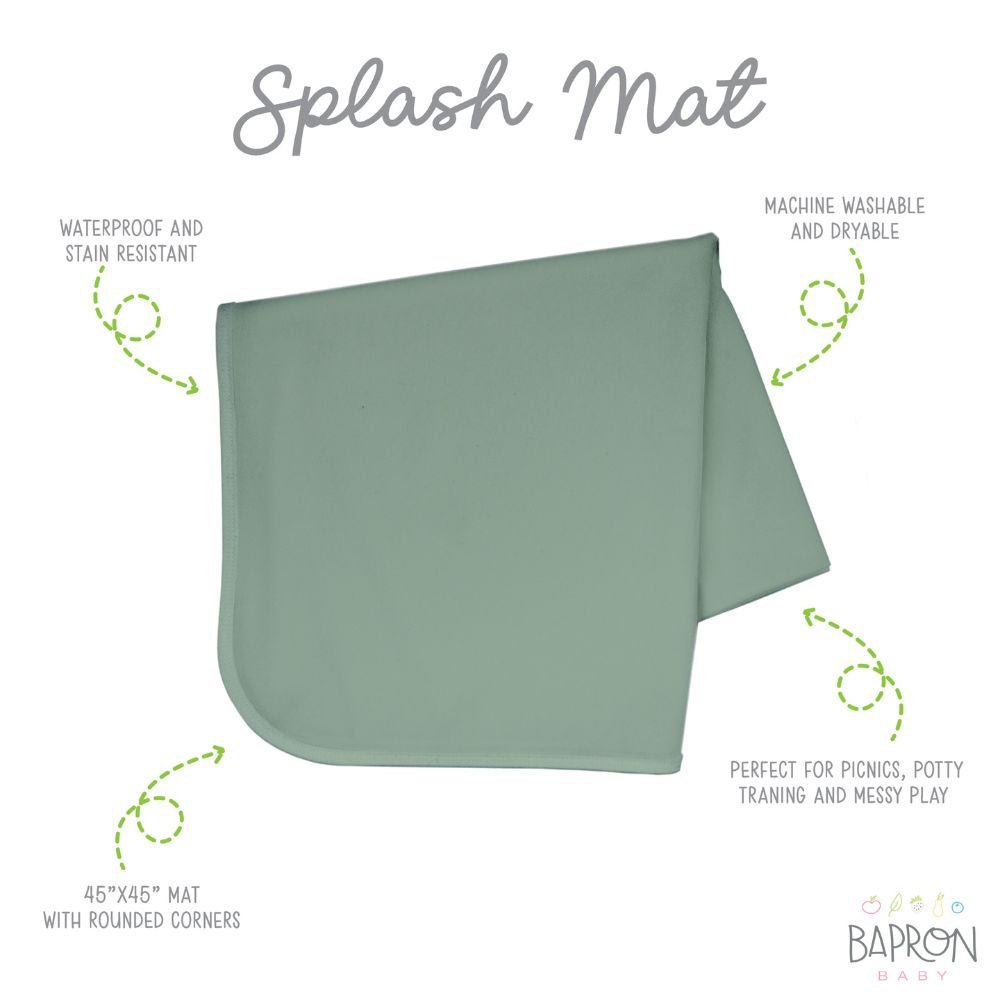 BapronBaby Splash Mat - Minimalist Sage Hip Mommies