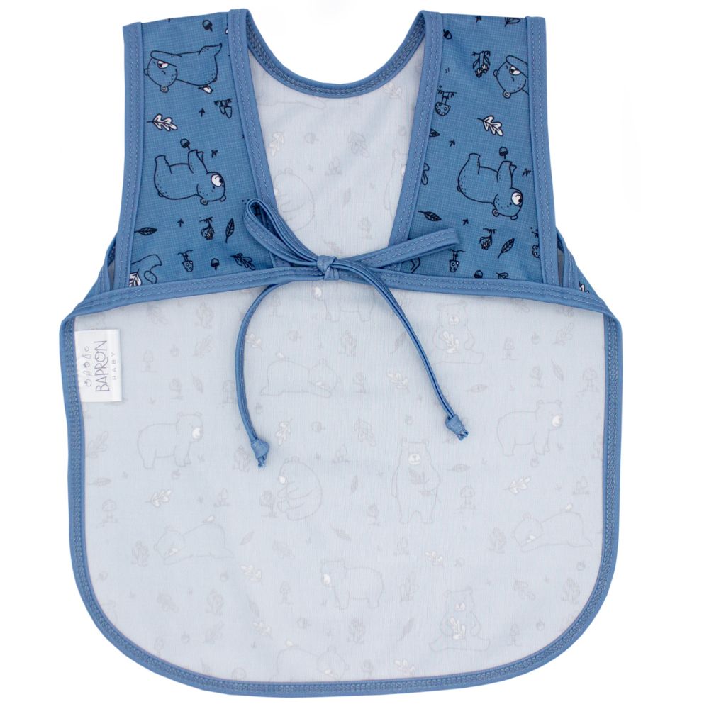 BapronBaby Toddler Bib (6m+) Bears in Blue Hip Mommies