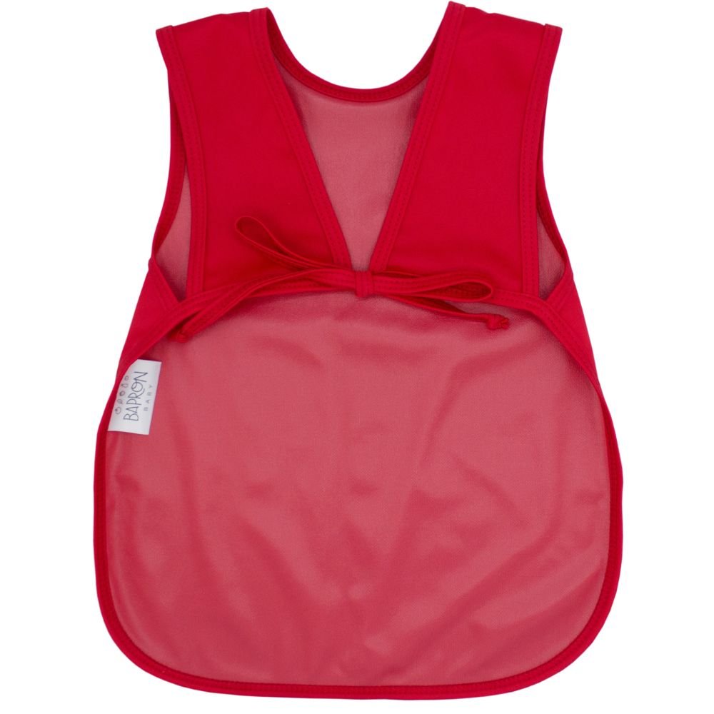 BapronBaby Toddler Bib (6m+) Minimalist Candy Apple Red Hip Mommies