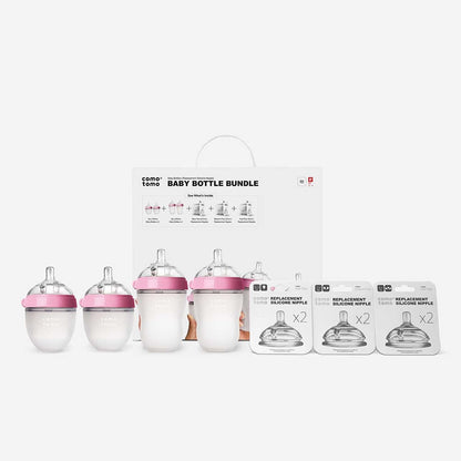 Natural Feel for Breastfed Babies | Comotomo Baby Bottle Bundle Canada Baby Shower Gift Hip Mommies