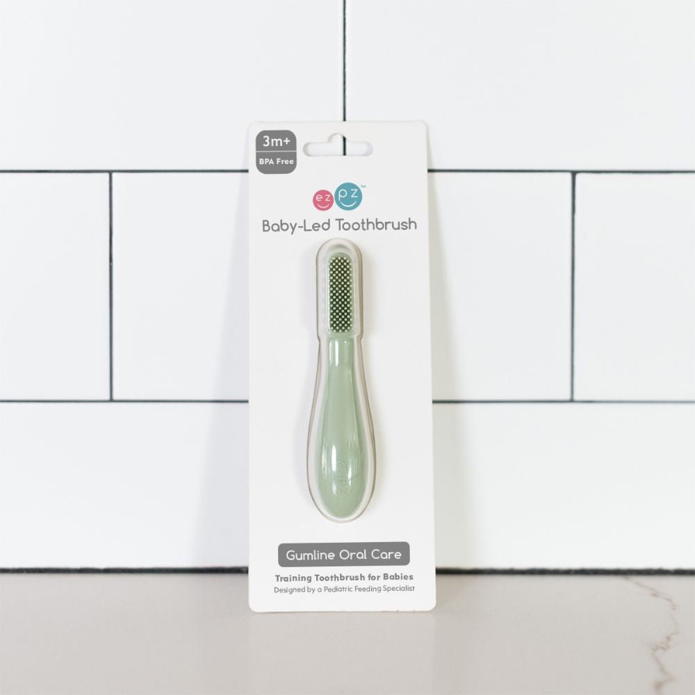 ezpz Baby-Led™ Toothbrush in Sage Hip Mommies