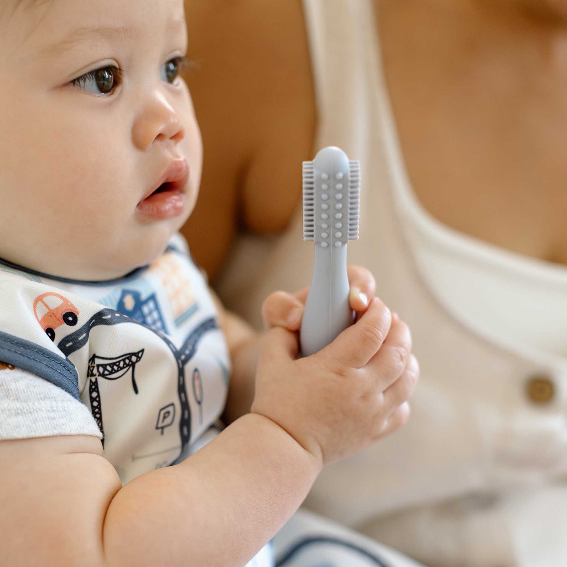 Baby-Led Toothbrush + Sensory Tongue Depressor Pack from ezpz | Canada Oral Care Hip Mommies