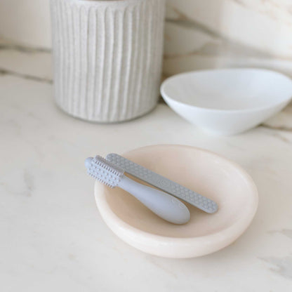 Baby-Led Toothbrush + Sensory Tongue Depressor Pack from ezpz | Canada Oral Care Hip Mommies