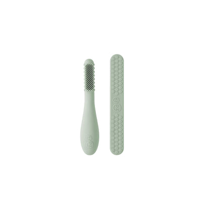 Baby-Led Toothbrush + Sensory Tongue Depressor Pack from ezpz | Canada Oral Care Hip Mommies