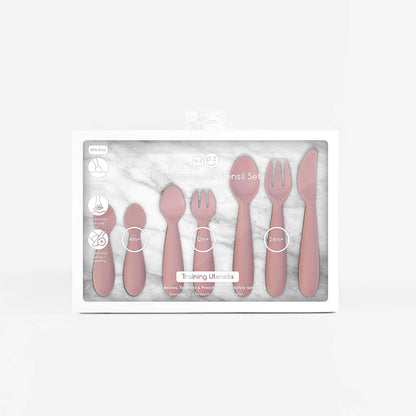 ezpz Developmental Utensil Set | Baby Spoons, Forks & Knife | Canada Baby Shower Gift Hip Mommies