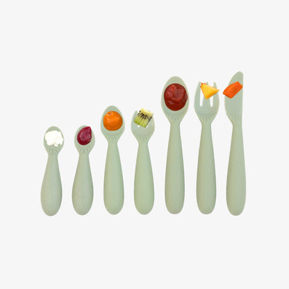 ezpz Developmental Utensil Set | Baby Spoons, Forks & Knife | Canada Baby Shower Gift Hip Mommies
