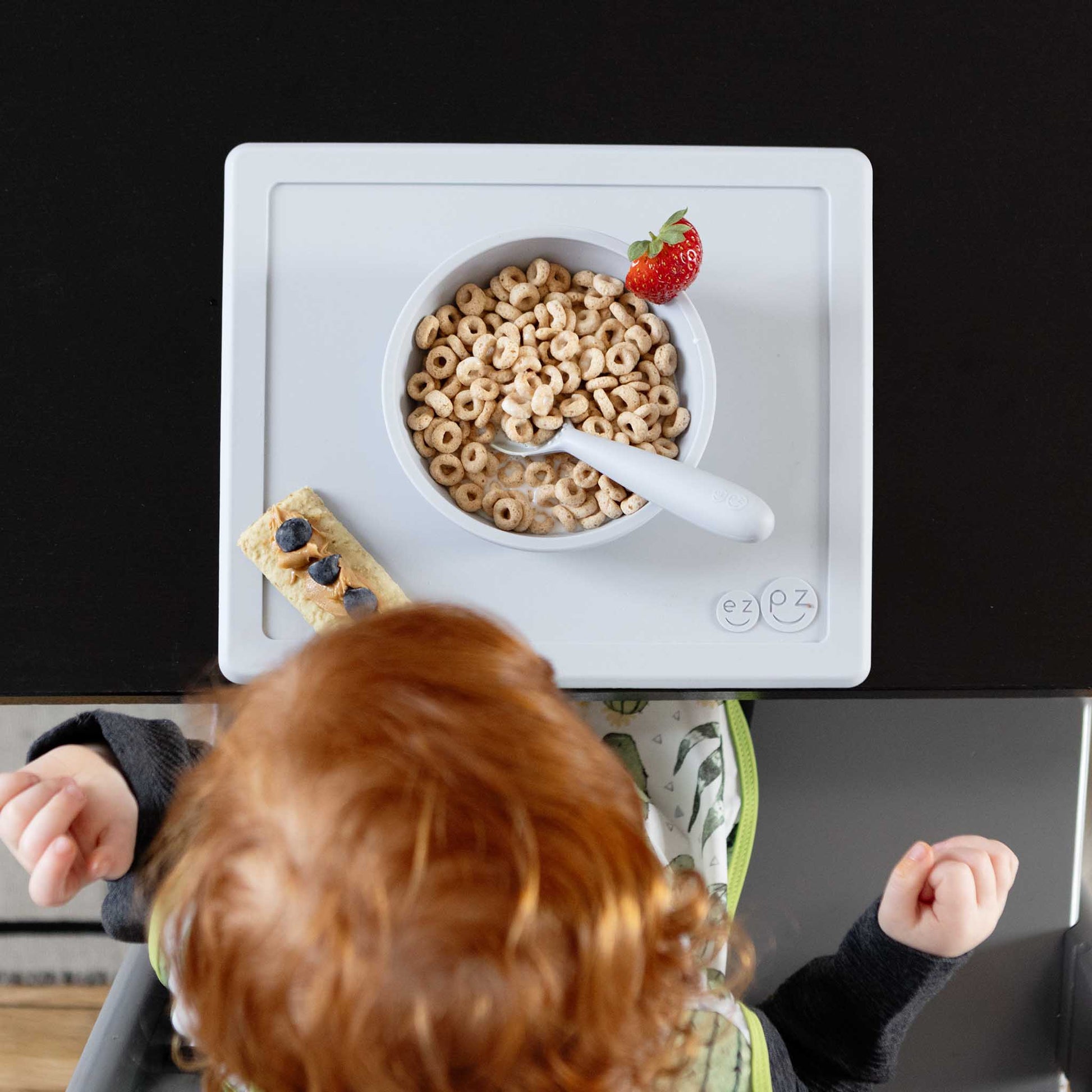 ezpz Happy Bowl | Suction Bowl & Placemat for Toddlers | Canada Bowl Hip Mommies