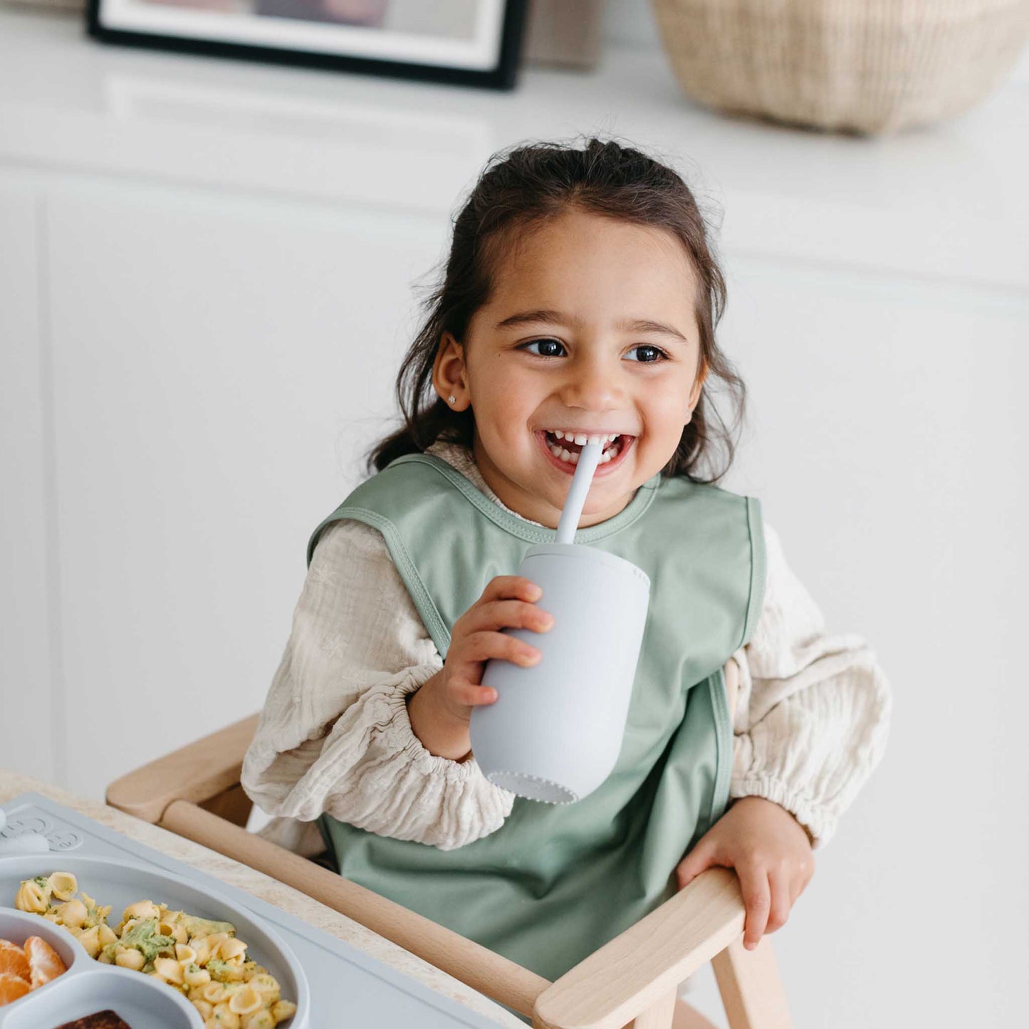 ezpz Happy Feeding Set | Silicone Plate, Cup, Straw & Utensils Canada Feeding Hip Mommies