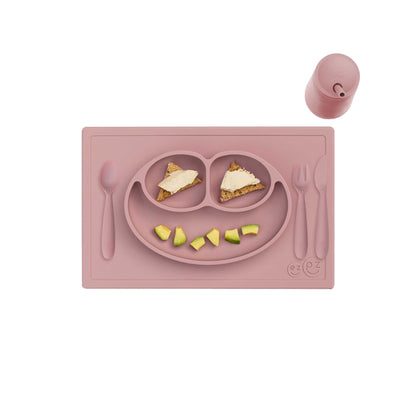 ezpz Happy Feeding Set | Silicone Plate, Cup, Straw & Utensils Canada Feeding Hip Mommies