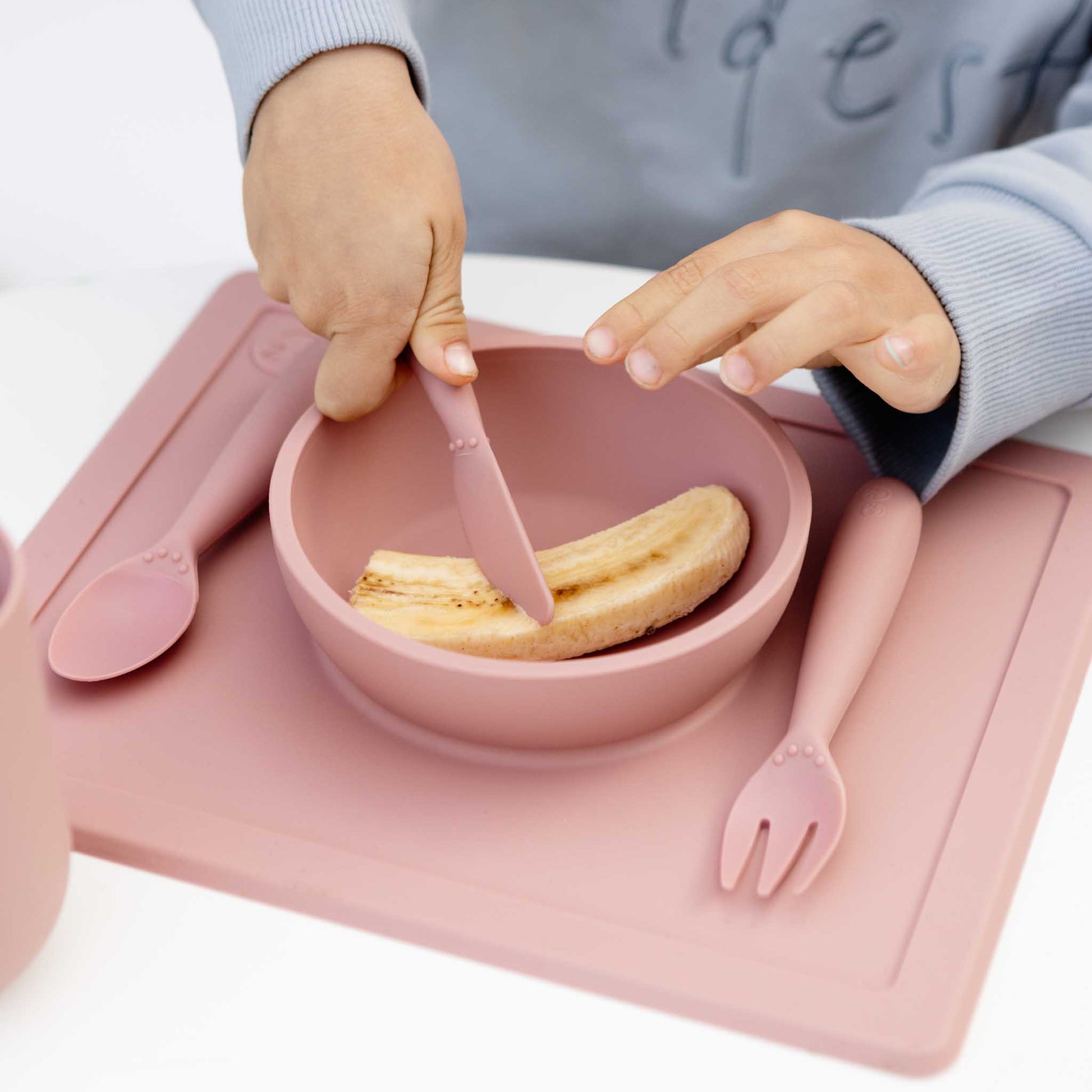 ezpz Happy Utensils | Spoon, Fork & Knife for Self-Feeding | Canada Utensils Hip Mommies
