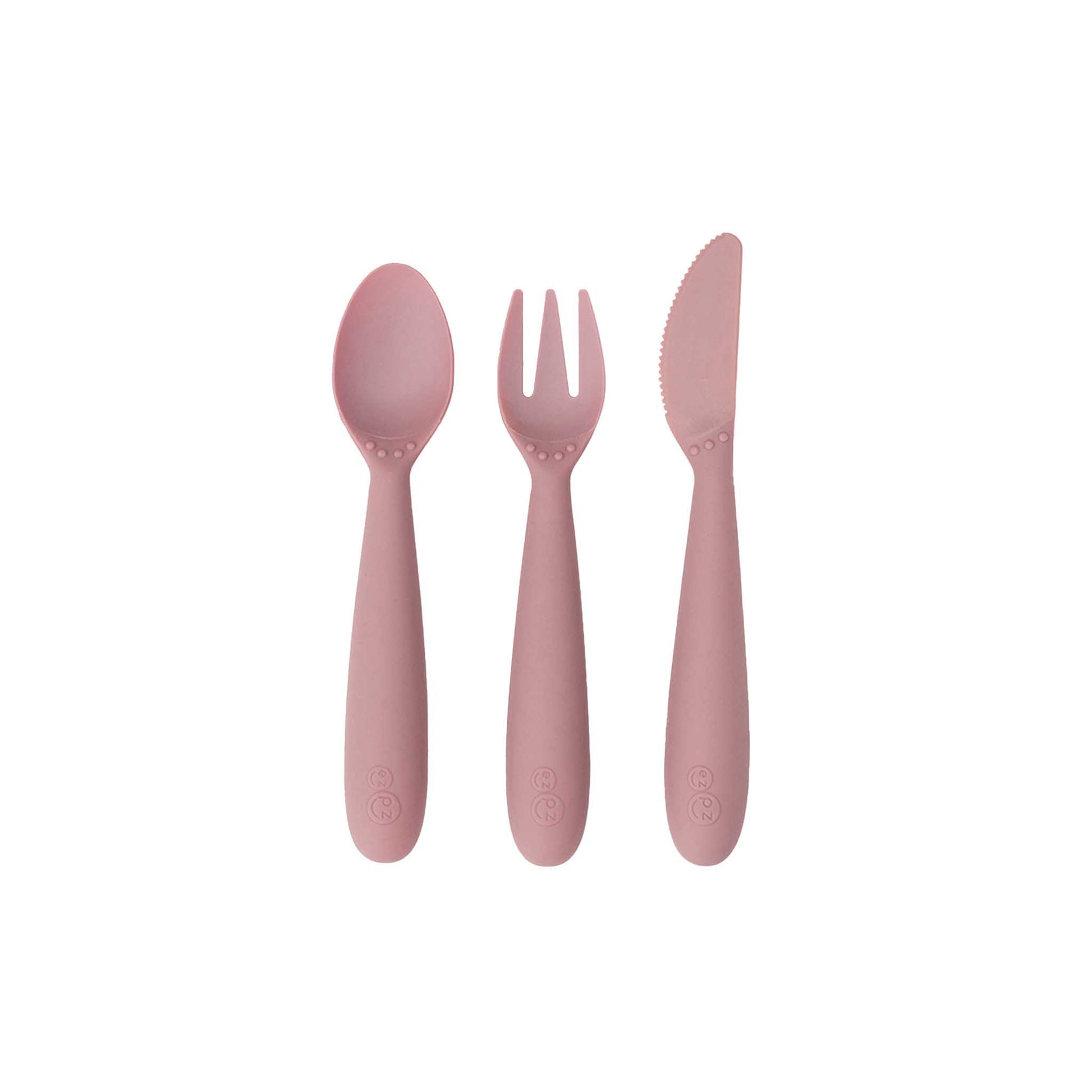 ezpz Happy Utensils | Spoon, Fork & Knife for Self-Feeding | Canada Utensils Hip Mommies