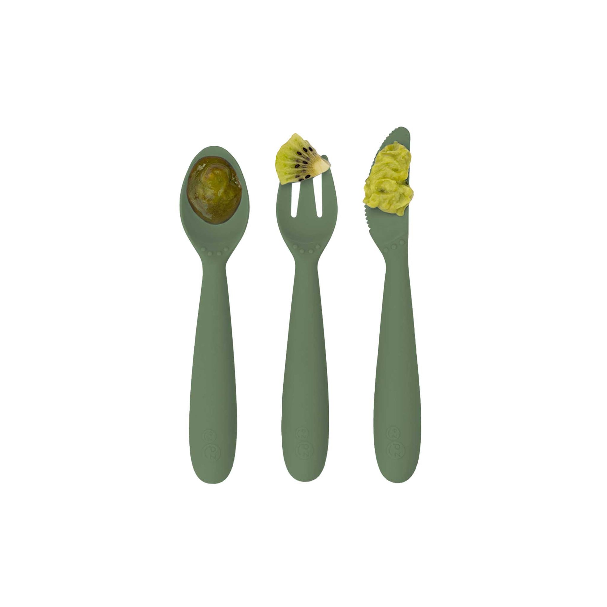 ezpz Happy Utensils | Spoon, Fork & Knife for Self-Feeding | Canada Utensils Hip Mommies