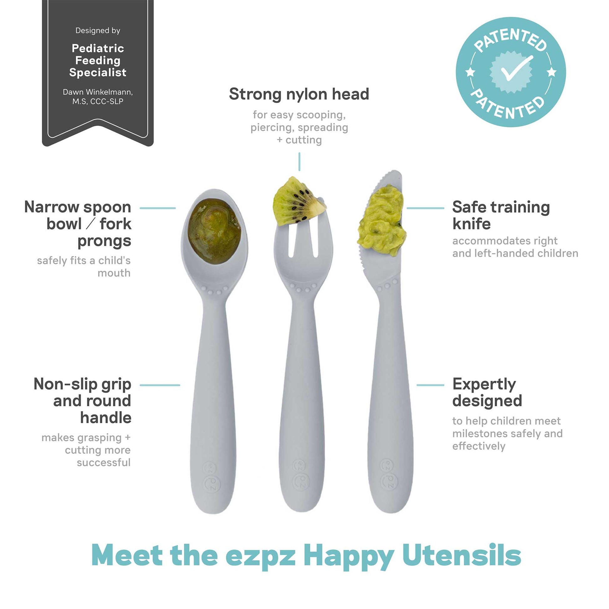 ezpz Happy Feeding Set | Silicone Plate, Cup, Straw & Utensils Canada Feeding Hip Mommies