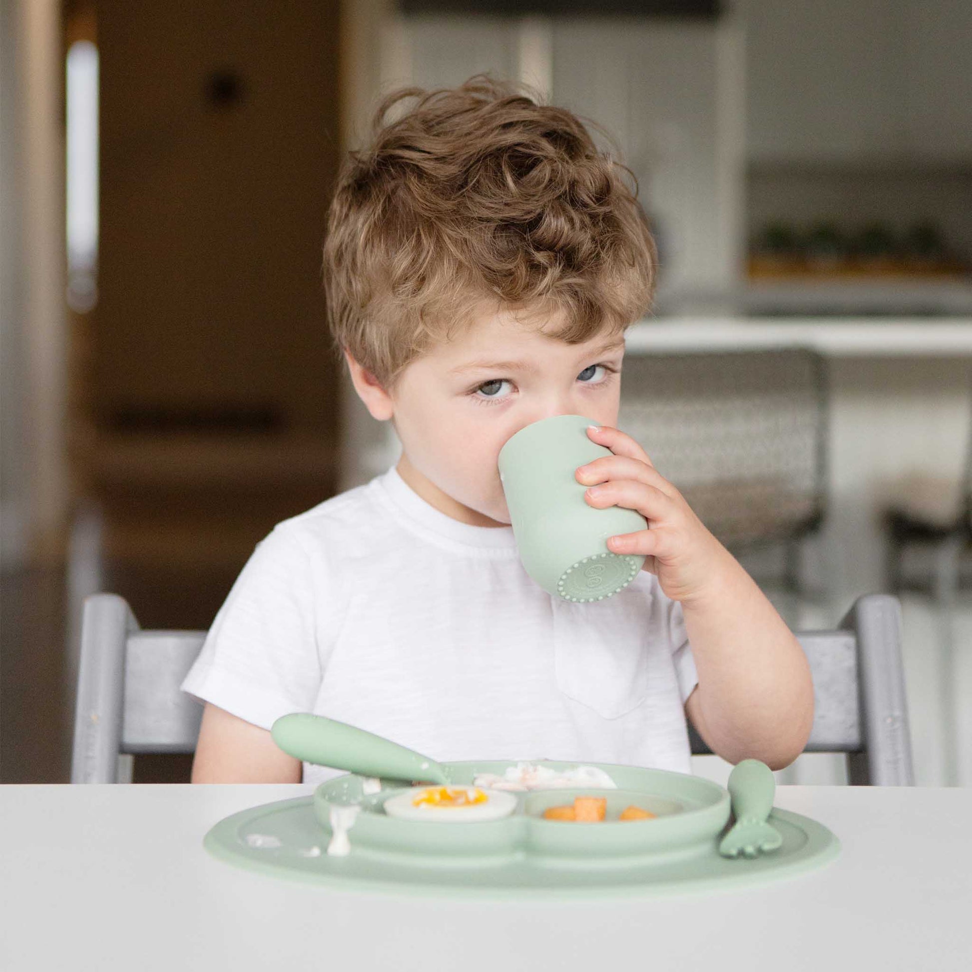 ezpz Mini Cup | Open Cup Drinking | Soft Silicone Baby Cup | Canada Feeding Hip Mommies