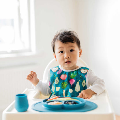 ezpz Mini Feeding Set | Silicone Plate, Toddler Fork & Spoon | Canada Feeding Hip Mommies