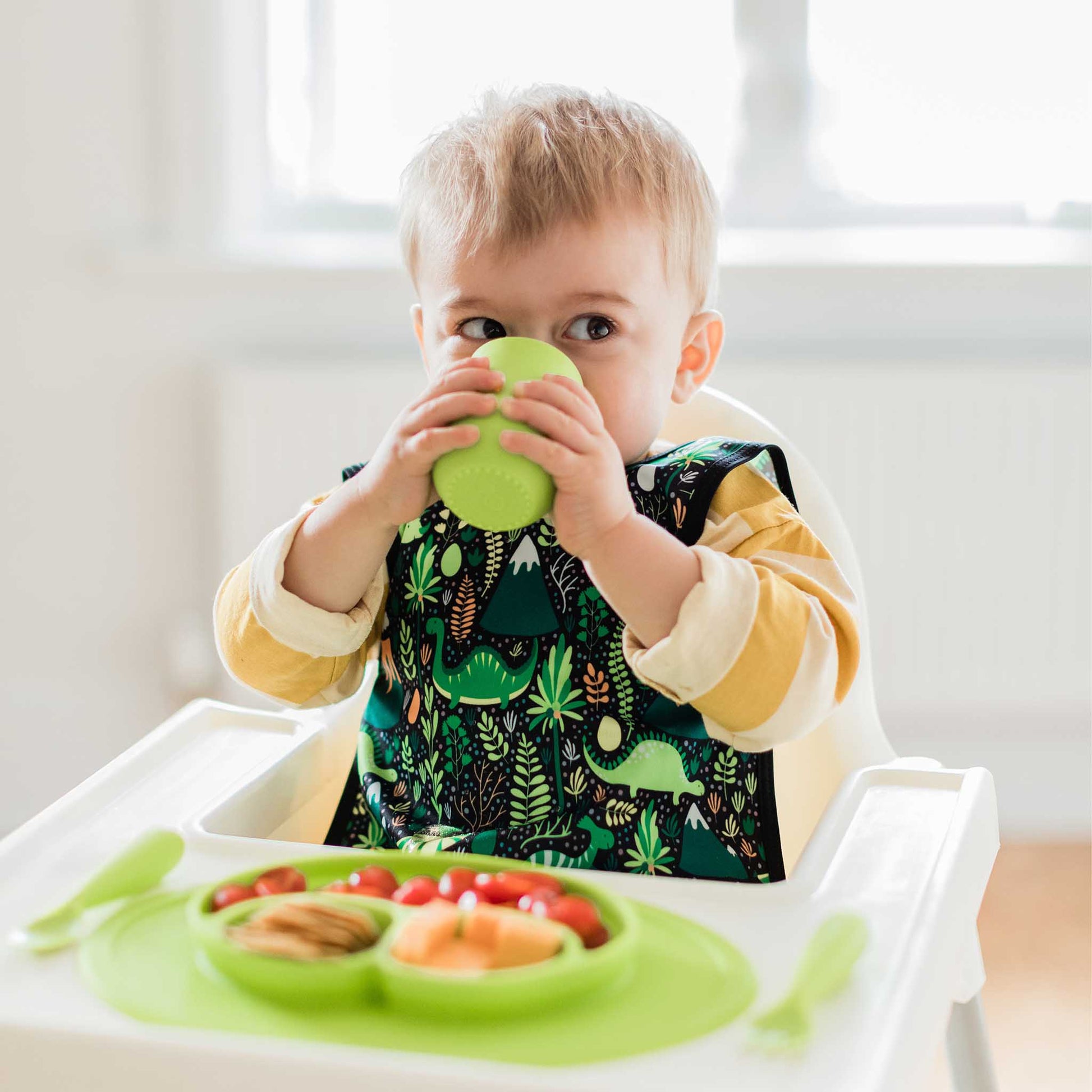 ezpz Mini Feeding Set | Silicone Plate, Toddler Fork & Spoon | Canada Feeding Hip Mommies