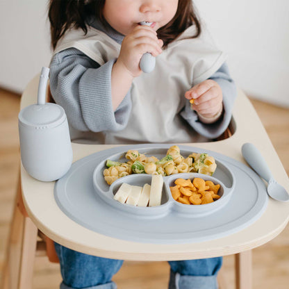 ezpz Mini Feeding Set | Silicone Plate, Toddler Fork & Spoon | Canada Feeding Hip Mommies