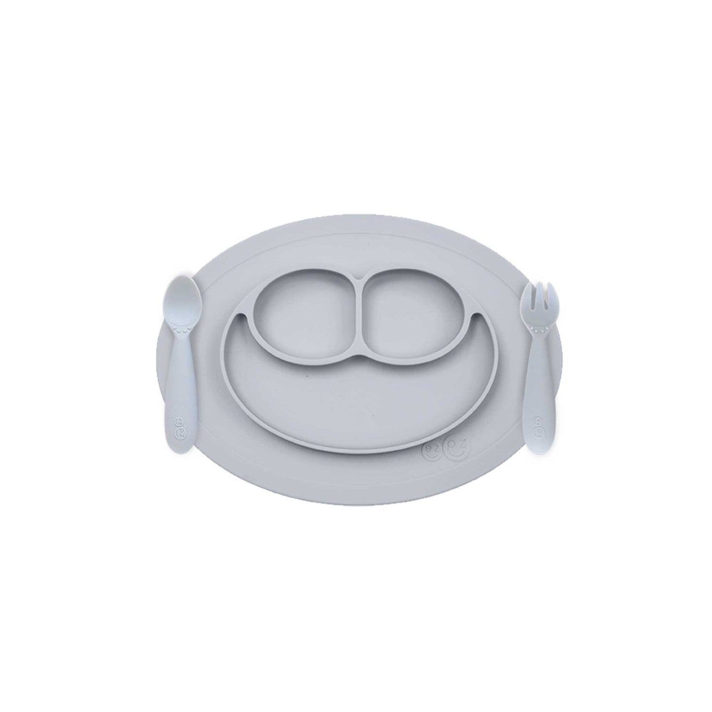 ezpz Mini Feeding Set | Silicone Plate, Toddler Fork & Spoon | Canada Feeding Hip Mommies
