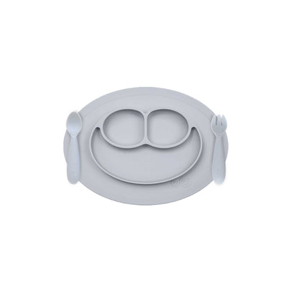 ezpz Mini Feeding Set | Silicone Plate, Toddler Fork & Spoon | Canada Feeding Hip Mommies