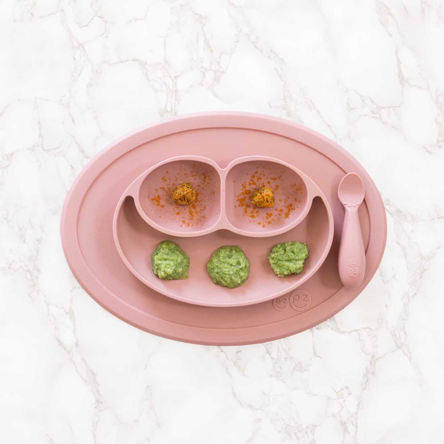 ezpz Mini Mat | Silicone Plate + Placemat for Toddlers | Canada Feeding Hip Mommies
