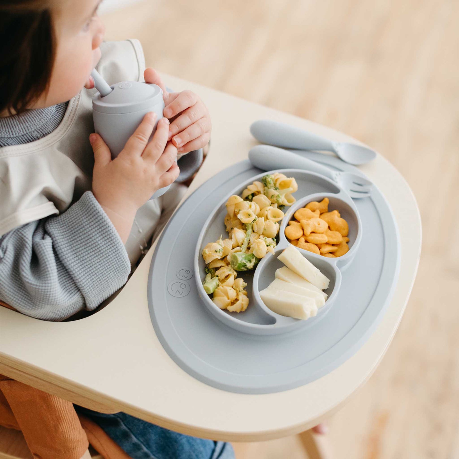 ezpz Mini Mat | Silicone Plate + Placemat for Toddlers | Canada Feeding Hip Mommies