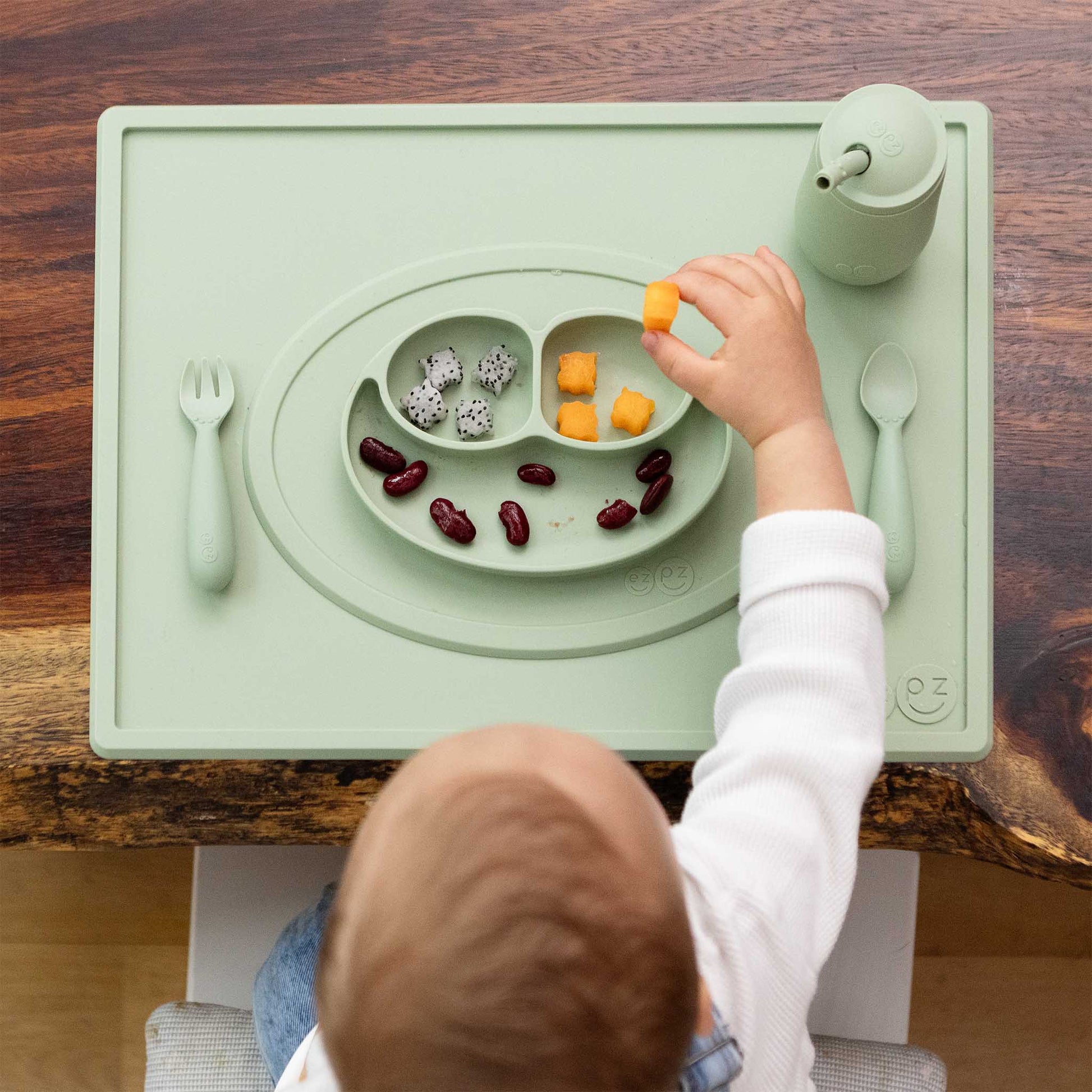 ezpz Mini Mat | Silicone Plate + Placemat for Toddlers | Canada Feeding Hip Mommies