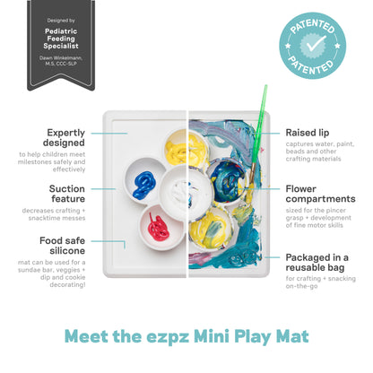 ezpz Mini Play Mat Silicone Suction Mat for Crafts & Sorting | Canada Feeding Hip Mommies