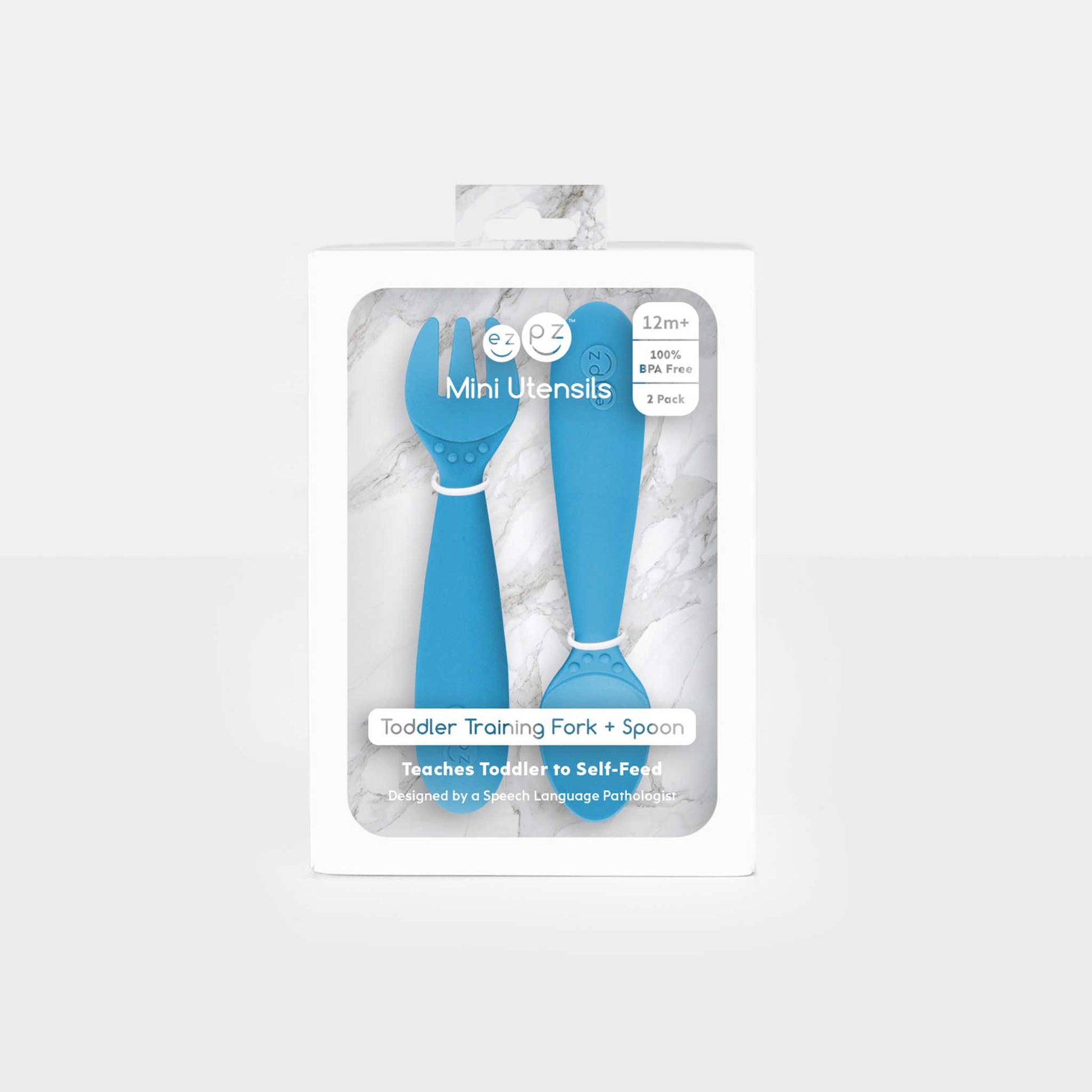 ezpz Mini Utensils | Toddler Spoon & Fork for Self-Feeding | Canada Utensils Hip Mommies