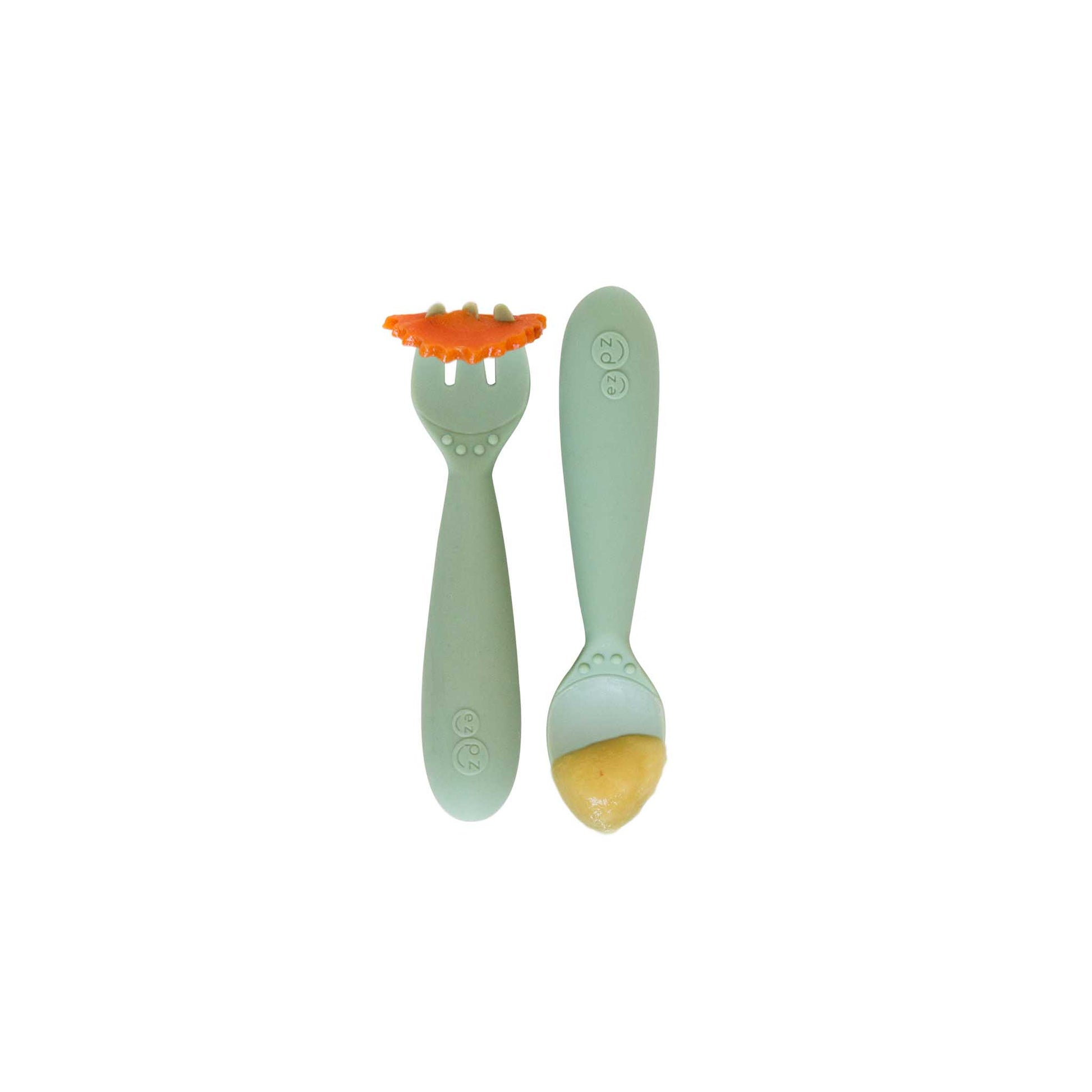 ezpz Mini Utensils | Toddler Spoon & Fork for Self-Feeding | Canada Utensils Hip Mommies
