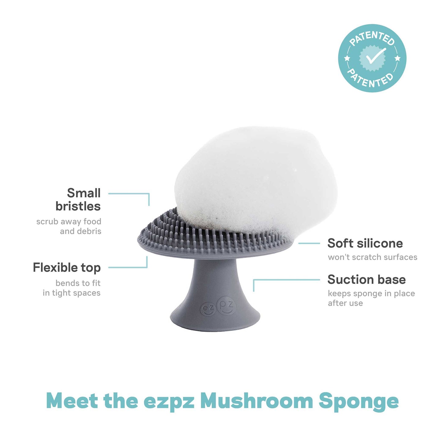 ezpz Mushroom Sponge | Durable, Hypo-Allergenic Silicone | Canada Home Accessory Hip Mommies