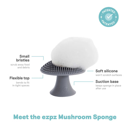 ezpz Mushroom Sponge | Durable, Hypo-Allergenic Silicone | Canada Home Accessory Hip Mommies