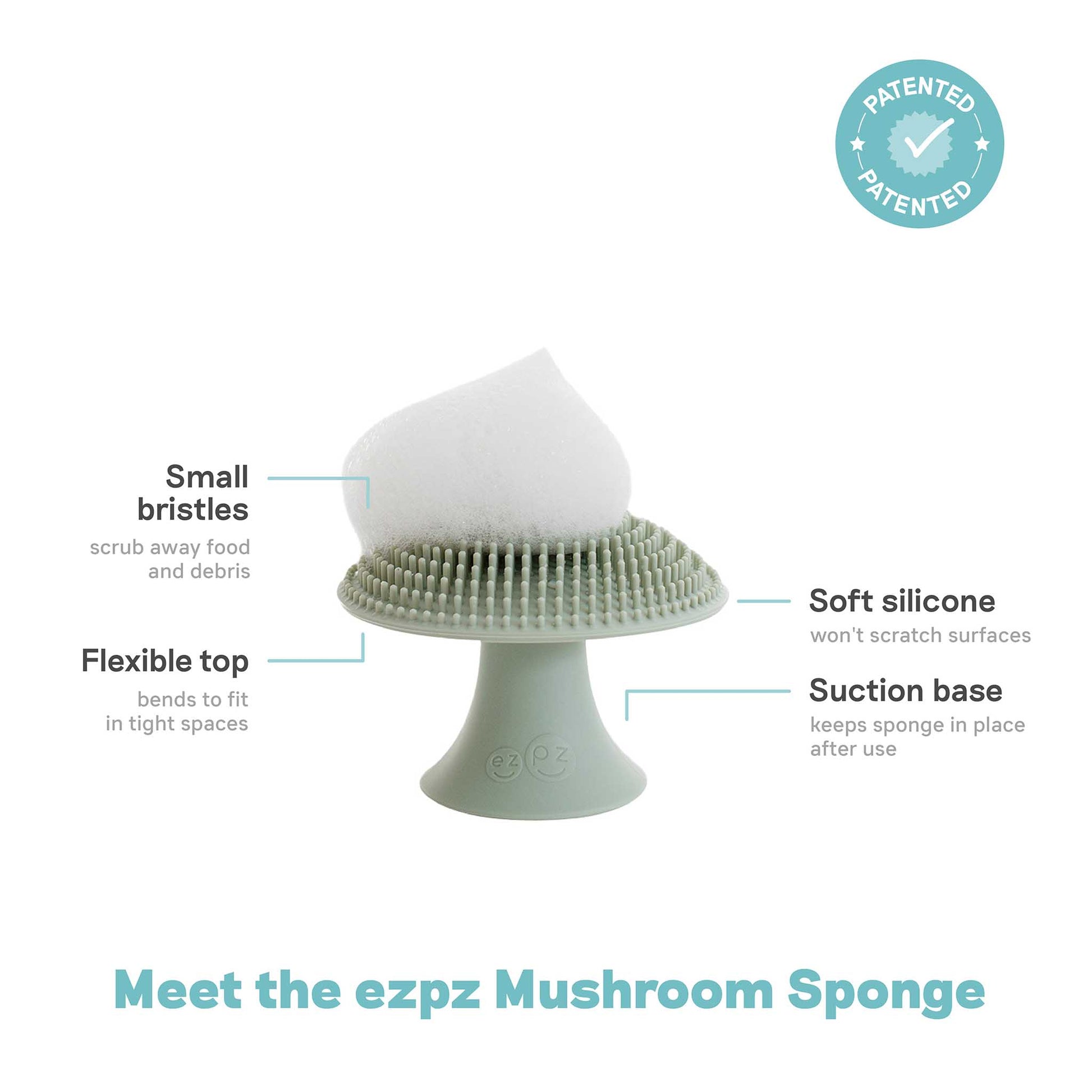 ezpz Mushroom Sponge | Durable, Hypo-Allergenic Silicone | Canada Home Accessory Hip Mommies