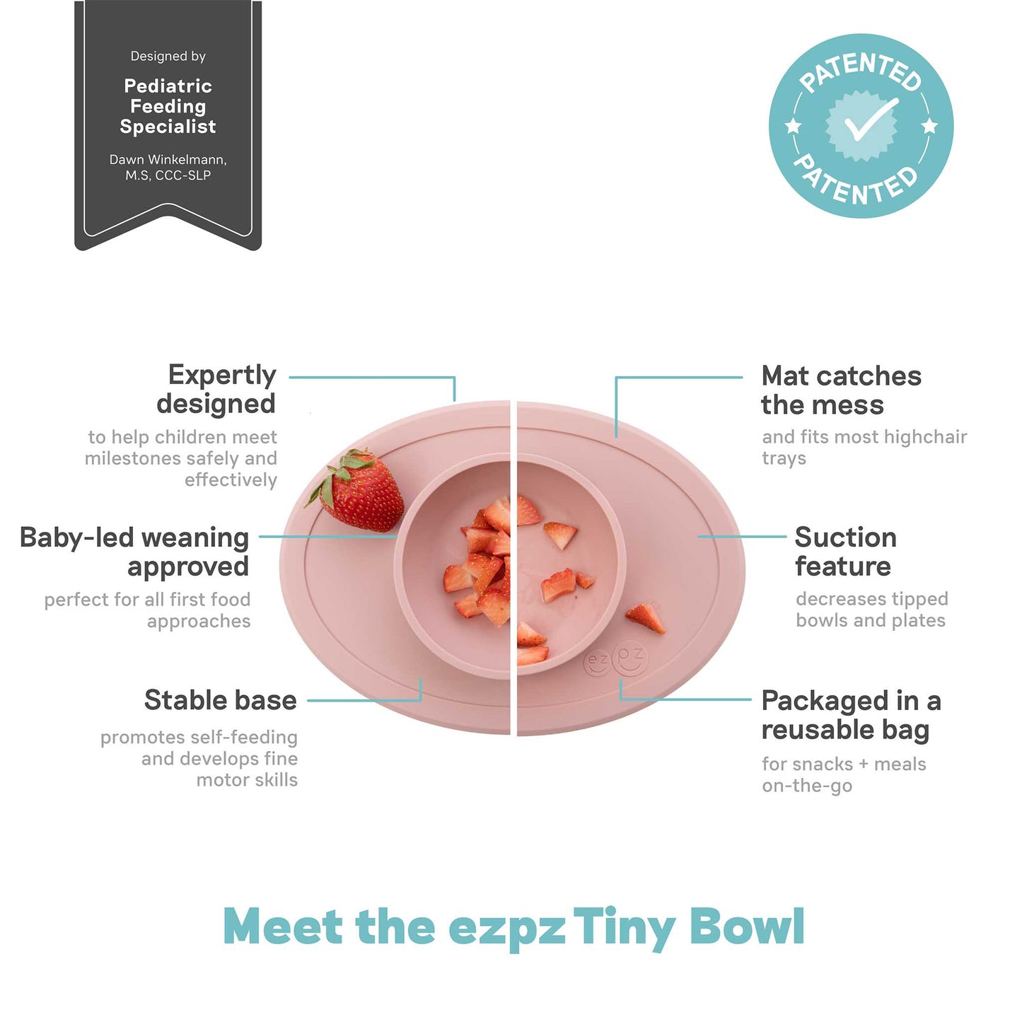 ezpz Tiny Bowl | for first foods and baby-led weaning | Canada Bowl Hip Mommies