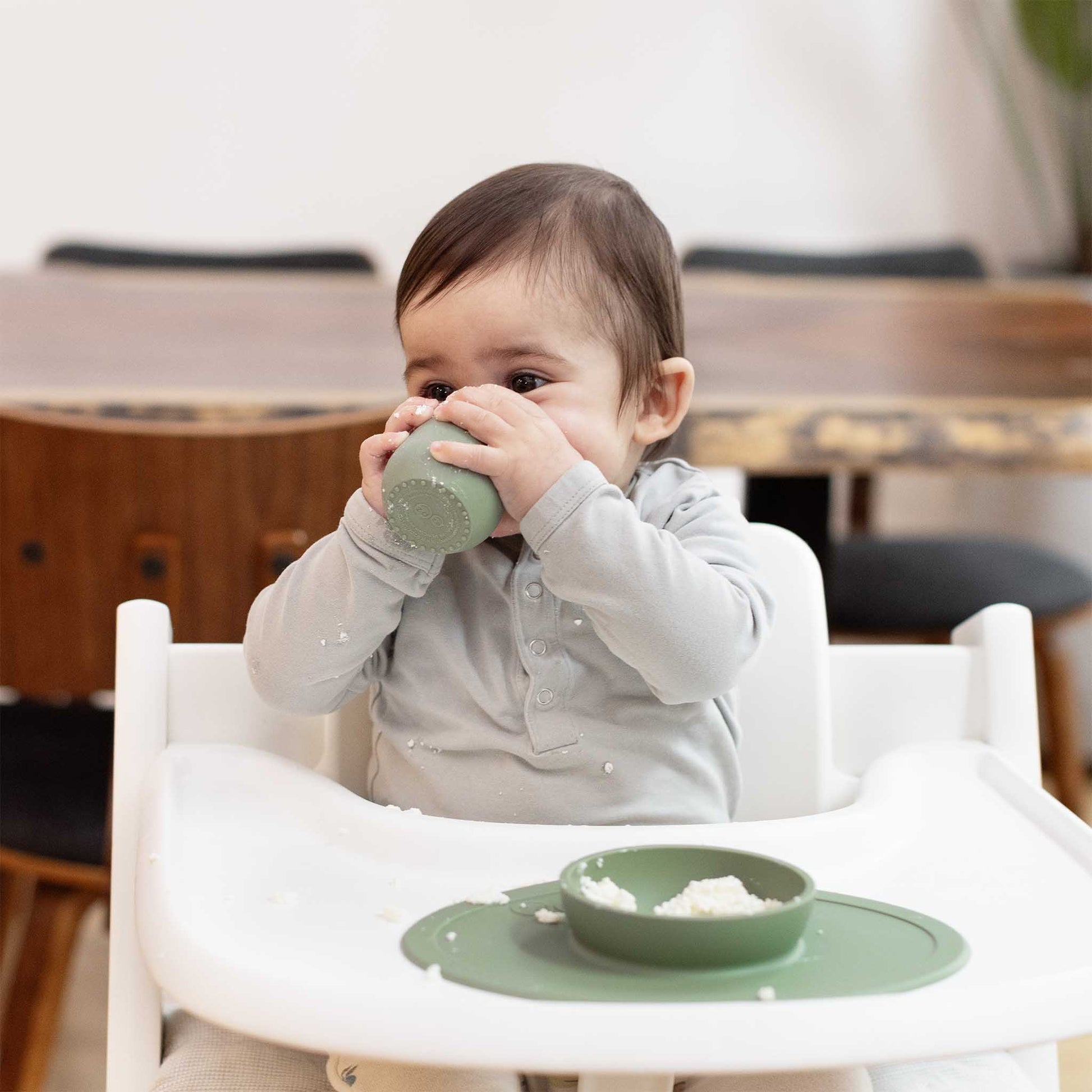 ezpz Tiny Cup | Baby-led, Soft Silicone | Infant Open Cup | Canada Feeding Hip Mommies