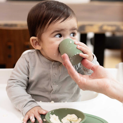 ezpz Tiny Cup | Baby-led, Soft Silicone | Infant Open Cup | Canada Feeding Hip Mommies