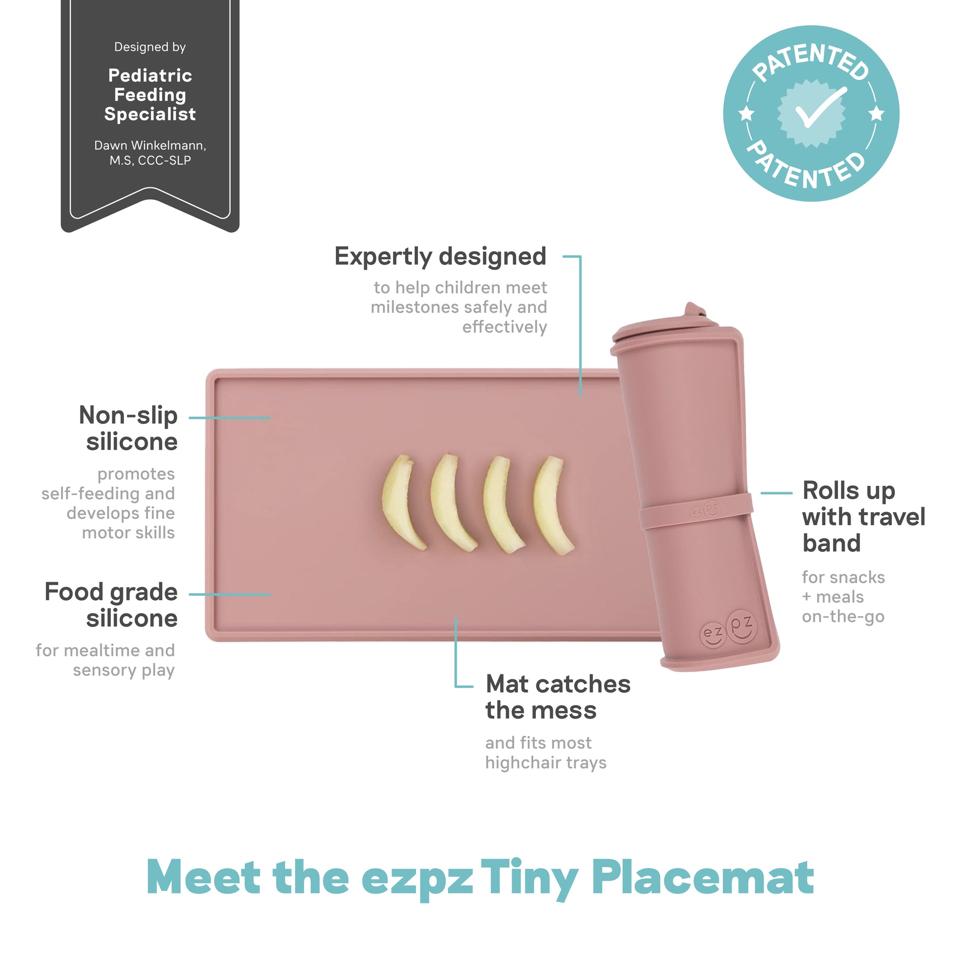 ezpz Tiny Placemat | Non-slip, Non-Toxic, Silicone | Canada Feeding Hip Mommies