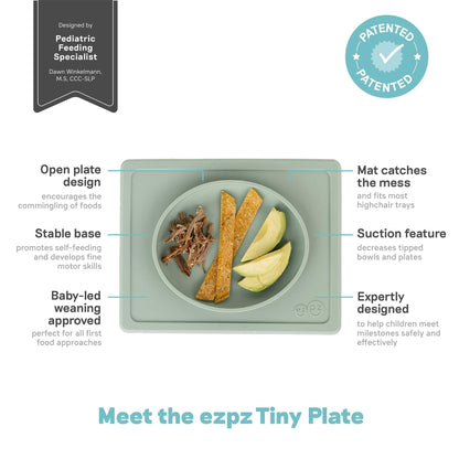 ezpz Tiny Plate | Perfect for Self-Feeding & Baby-Led Weaning | Canada Feeding Hip Mommies
