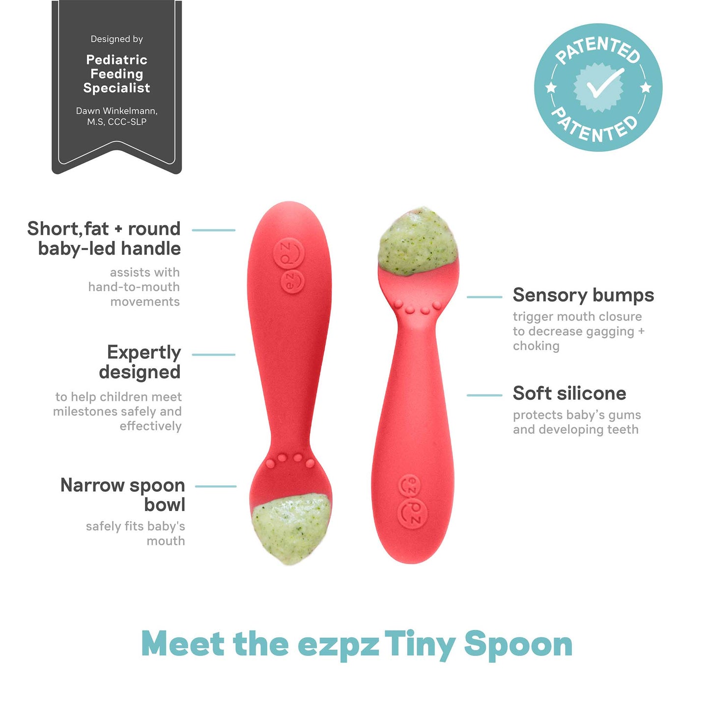 ezpz Tiny Spoons | For Self-Feeding & Baby-Led Weaning | Canada Utensils Hip Mommies