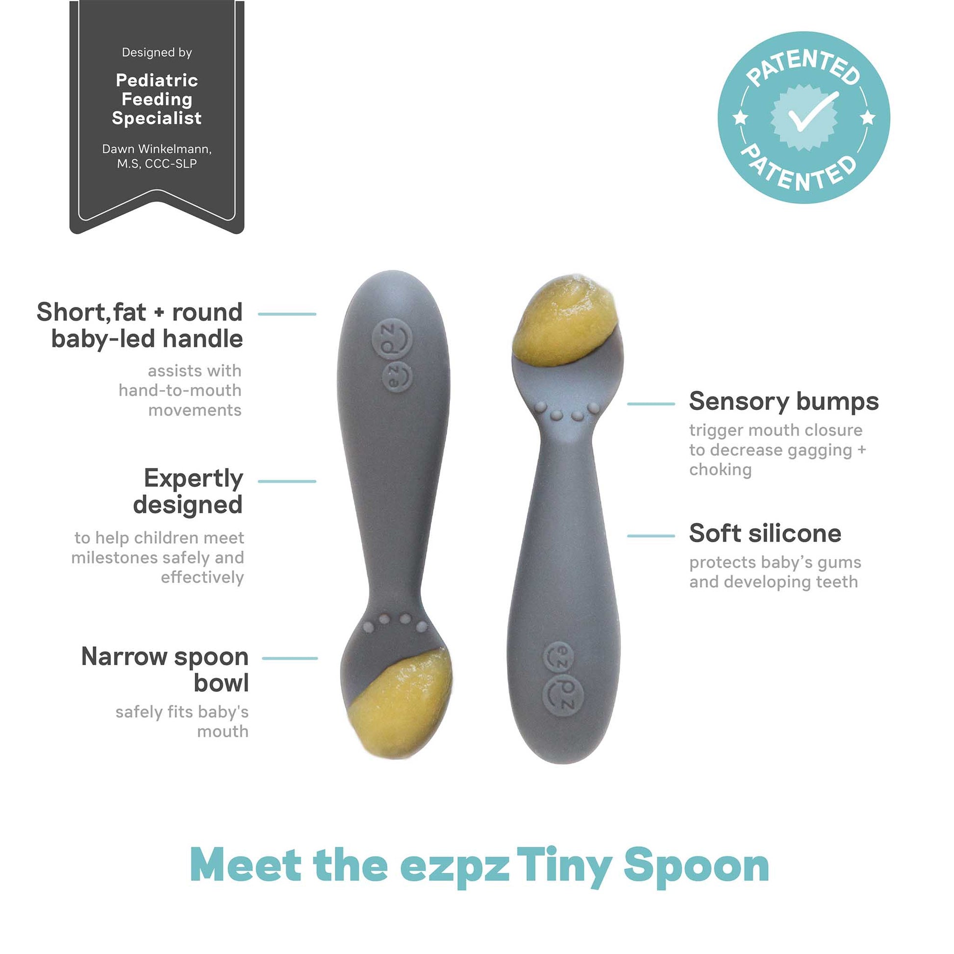 ezpz Tiny Spoons | For Self-Feeding & Baby-Led Weaning | Canada Utensils Hip Mommies